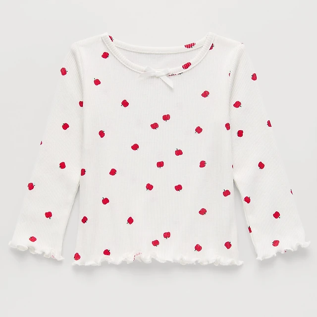 Okie Dokie Baby Girls Crew Neck Long Sleeve T-Shirt