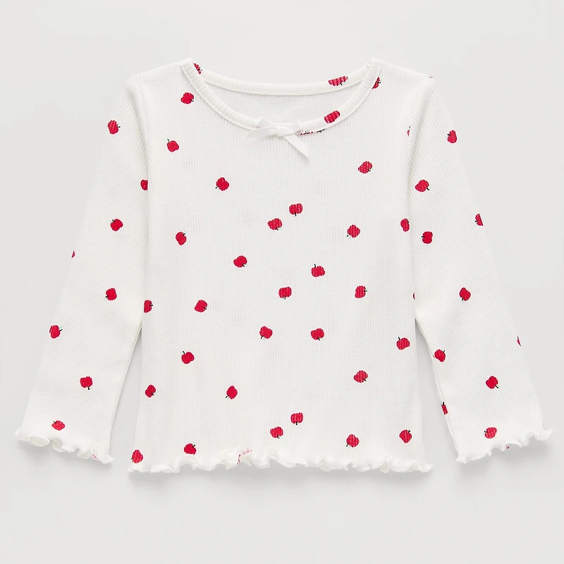Okie Dokie Baby Girls Crew Neck Long Sleeve T-Shirt