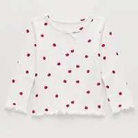 Okie Dokie Baby Girls Crew Neck Long Sleeve T-Shirt