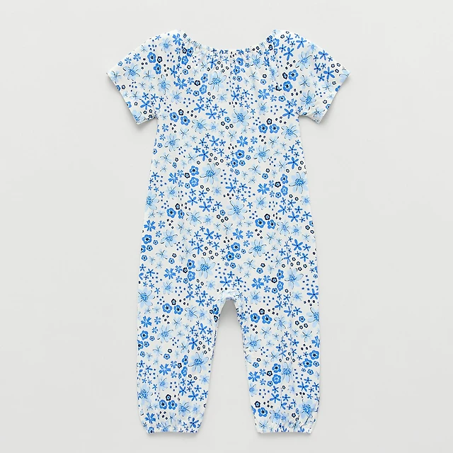 Okie Dokie Baby Girls Crew Neck Short Sleeve Jumpsuit