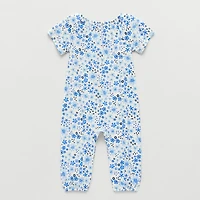 Okie Dokie Baby Girls Crew Neck Short Sleeve Jumpsuit