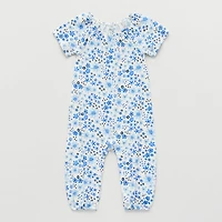 Okie Dokie Baby Girls Crew Neck Short Sleeve Jumpsuit