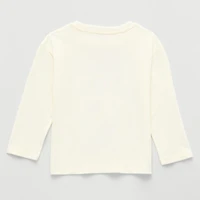 Toddler Girls Crew Neck Long Sleeve Regular Fit Hello Kitty Graphic T-Shirt