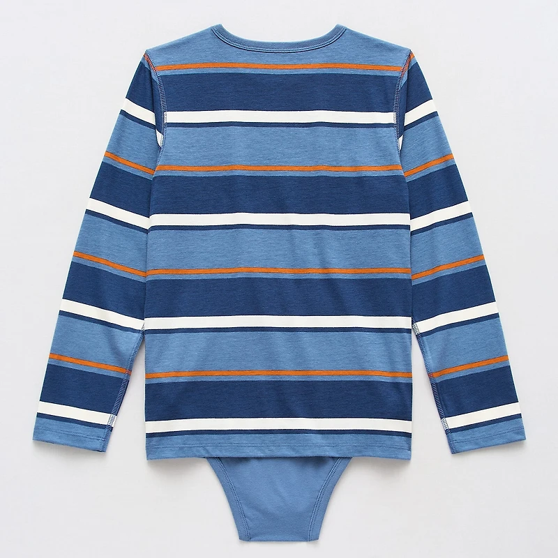 Thereabouts Little & Big Kid Boys Bodysuit Closure Easy-on + Easy-off Adaptive Crew Neck Long Sleeve