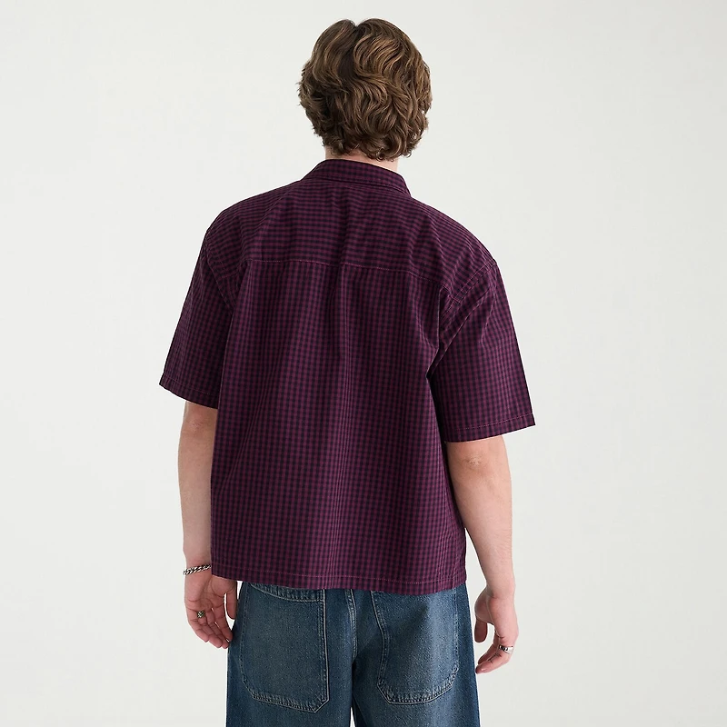 AEROPOSTALE Mens Short Sleeve Boxy Fit Button-Down Shirt