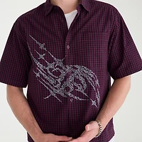 AEROPOSTALE Mens Short Sleeve Boxy Fit Button-Down Shirt