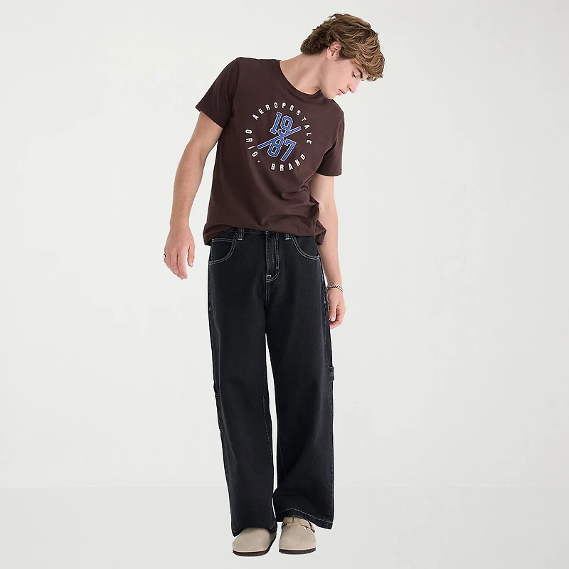 AEROPOSTALE Mens Crew Neck Short Sleeve Regular Fit Graphic T-Shirt