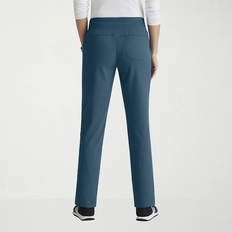 Grey's Anatomy™ by Barco Spandex Stretch Direct Grsp633 Relay 5-Pocket Mid-Rise Straight Leg Womens Petite Fabric Moisture Wicking Wrinkle Resistant Scrub Pant