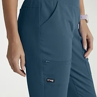 Grey's Anatomy™ by Barco Spandex Stretch Direct Grsp633 Relay 5-Pocket Mid-Rise Straight Leg Womens Petite Fabric Moisture Wicking Wrinkle Resistant Scrub Pant