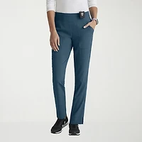 Grey's Anatomy™ by Barco Spandex Stretch Direct Grsp633 Relay 5-Pocket Mid-Rise Straight Leg Womens Petite Fabric Moisture Wicking Wrinkle Resistant Scrub Pant