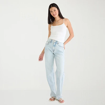 AEROPOSTALE Womens Juniors Highest Rise Relaxed Fit Jean