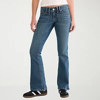 AEROPOSTALE Womens Juniors Low Rise Flare Leg Jean