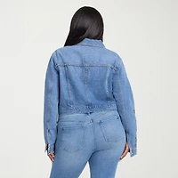 JS Jessica Simpson Womens Plus Denim Embroidered Midweight Jacket