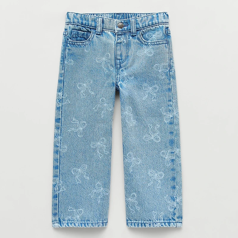 Okie Dokie Toddler & Little Girls Adjustable Waist Loose Fit Jean
