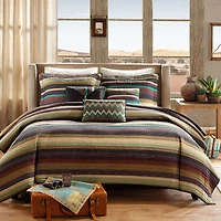 Madison Park Sequoia Reversible Quilt Set With Throw Pillows