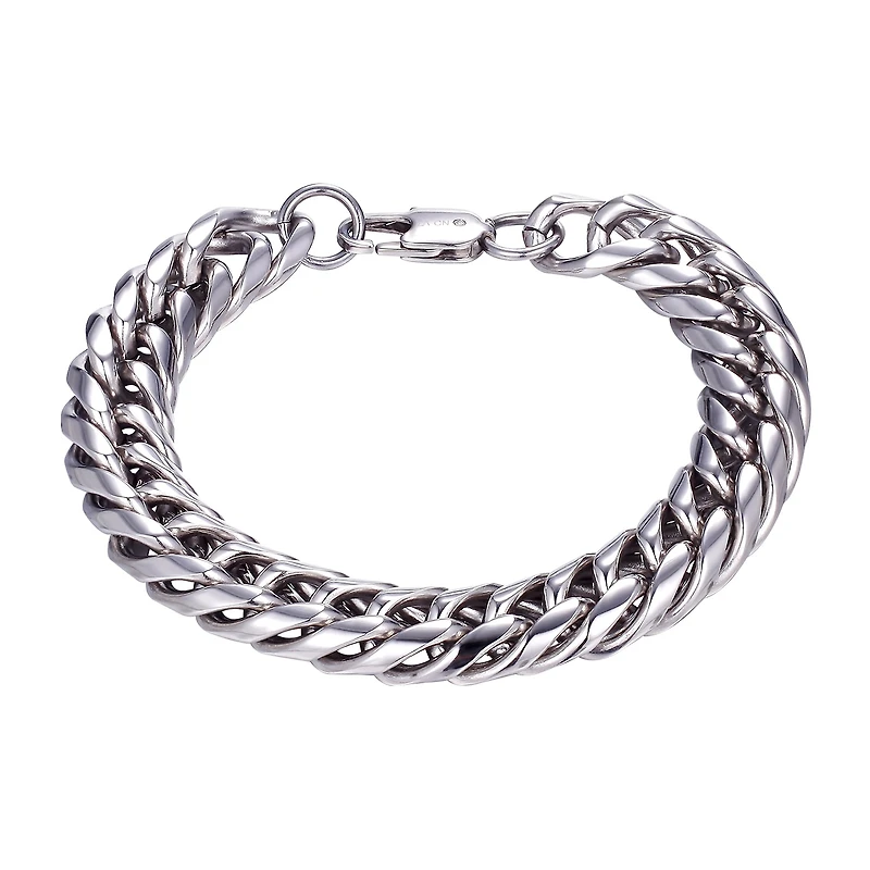J.P. Army Men's Jewelry Stainless Steel 8 1/2 Inch Link Chain Bracelet