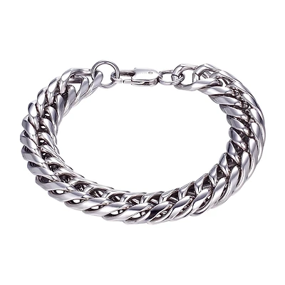 J.P. Army Men's Jewelry Stainless Steel 8 1/2 Inch Link Chain Bracelet