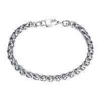 J.P. Army Men's Jewelry Stainless Steel 8 1/2 Inch Wheat Chain Bracelet