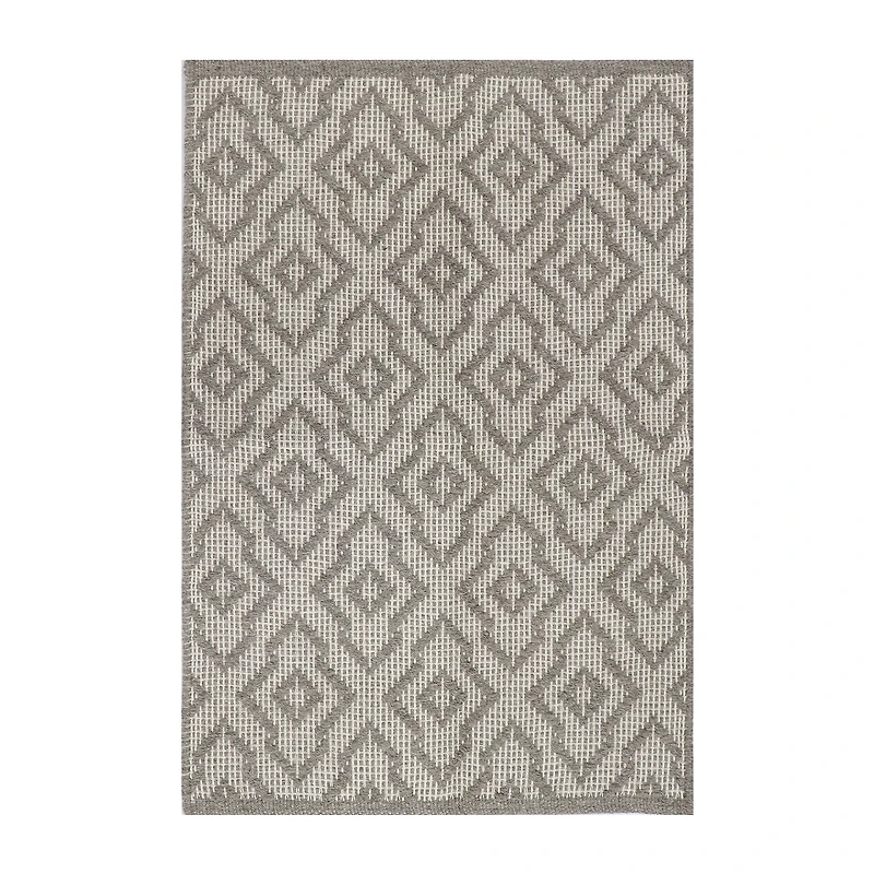 Riviera Home Grey Pattern Rectangular Accent Indoor Rugs