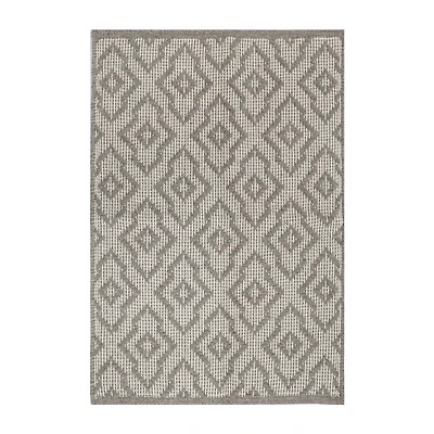 Riviera Home Grey Pattern Rectangular Accent Indoor Rugs