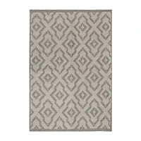 Riviera Home Grey Pattern Rectangular Accent Indoor Rugs