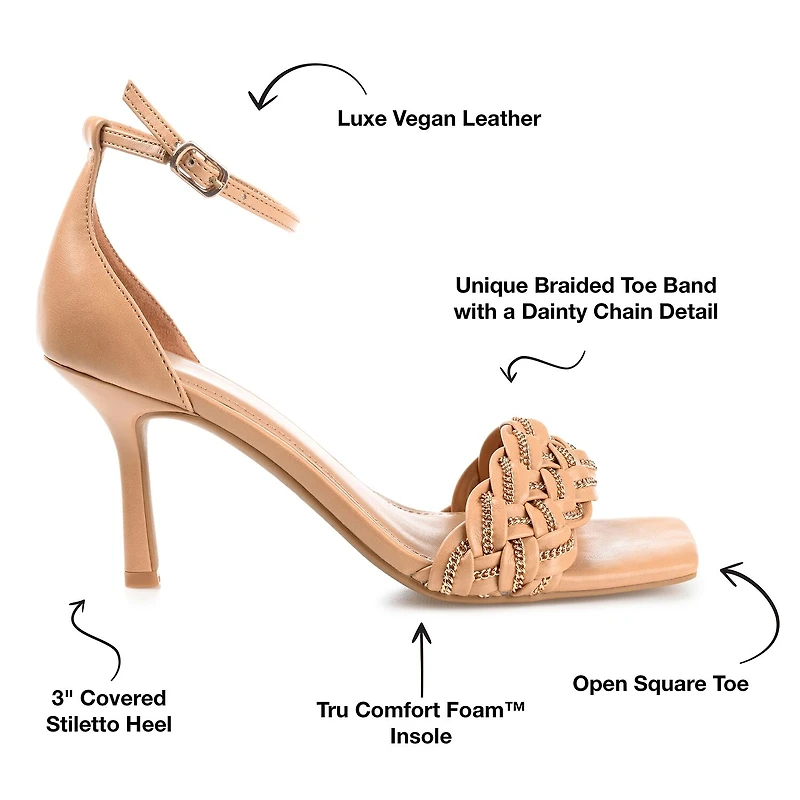 Journee Collection Mabella Womens Round Open Toe Stiletto Heel Pumps