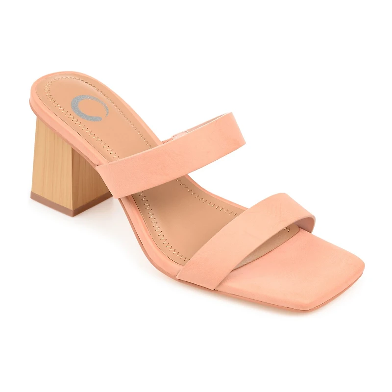 Journee Collection Nolla Womens Round Open Toe Block Heel Pumps