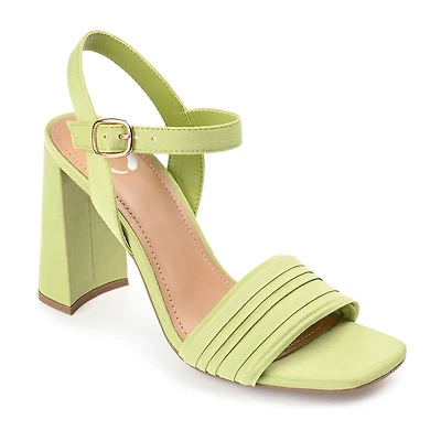 Journee Collection Skiler Womens Round Open Toe Block Heel Pumps