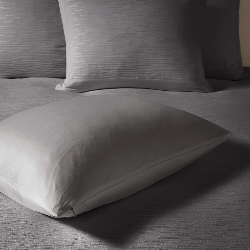 N Natori Hanae Cotton Blend Yarn Dyed 3 Piece Duvet Cover Set