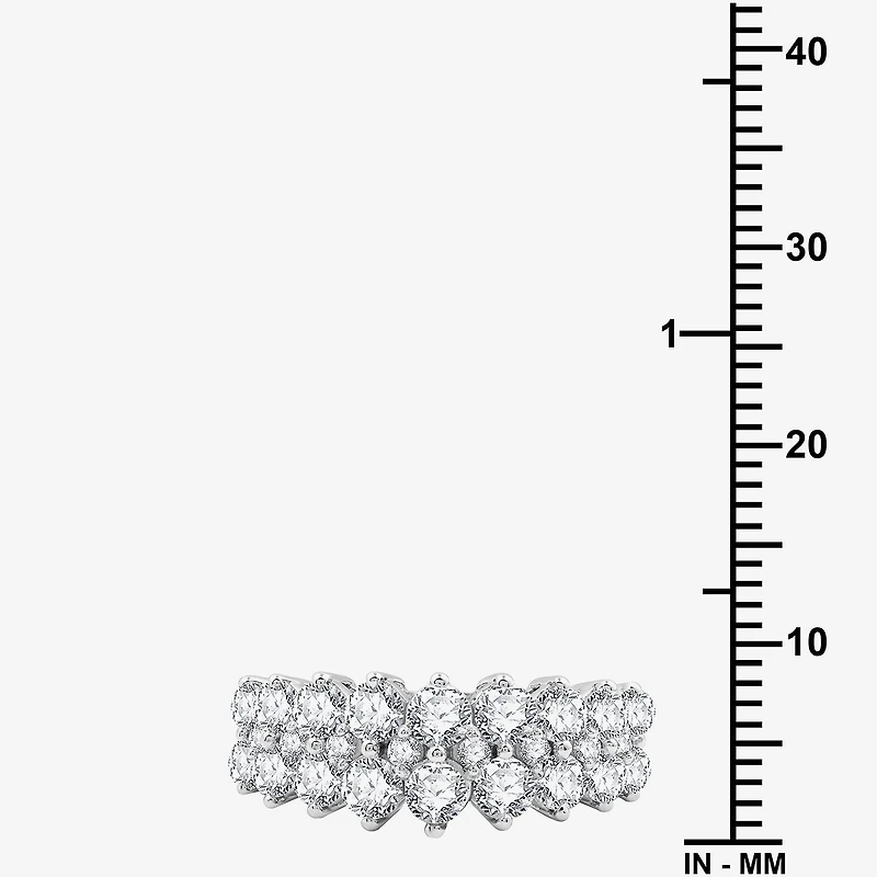 (G-H / Si2-I1) Womens 1 CT. T.W. Lab Grown White Diamond 10K Gold Cluster Band