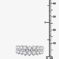 (G-H / Si2-I1) Womens 1 CT. T.W. Lab Grown White Diamond 10K Gold Cluster Band