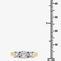 I Said Yes (H-I / Si2-I1) Womens 3/4 CT. T.W. Lab Grown White Diamond Sterling Silver or 14K Gold Over Round 3-Stone Engagement Ring