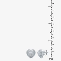 Womens 1/10 CT. T.W. Natural White Diamond Sterling Silver Heart 2-pc. Jewelry Set