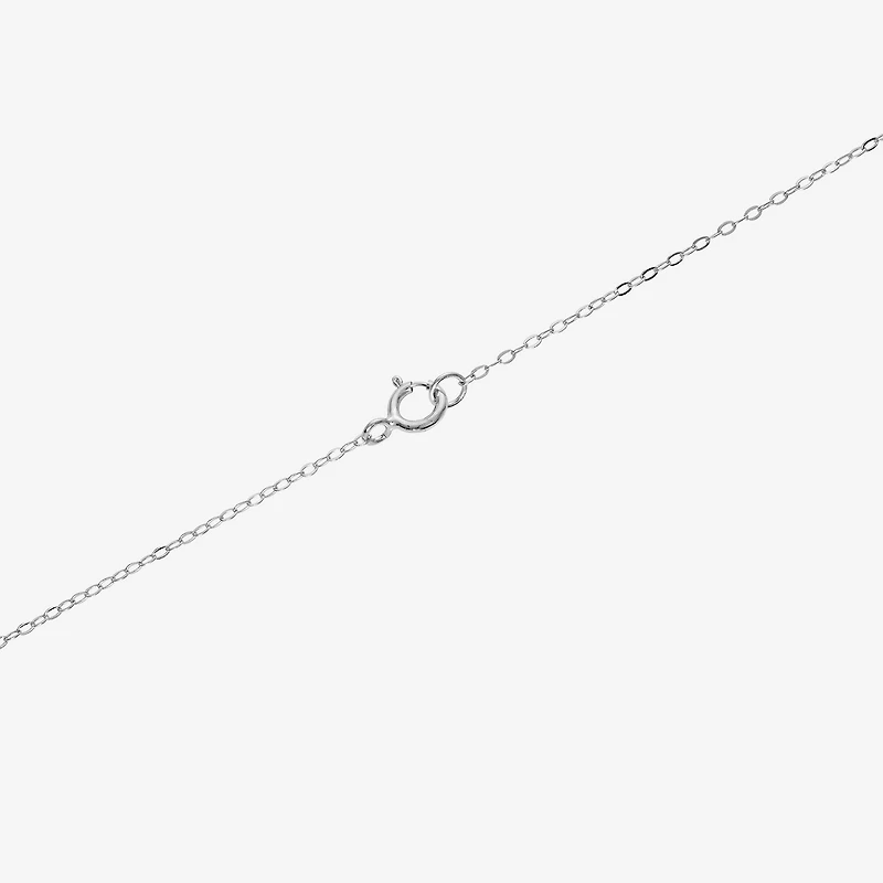 Silver Treasures Womens Sterling Silver Cross 16 Inch Pendant Necklace