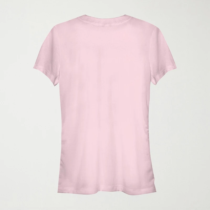 Womens Juniors Crew Neck Short Sleeve Regular Fit Belle Princess Graphic T-Shirt