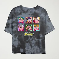 Nintendo Kirby Cropped Tee Womens Juniors Crew Neck Short Sleeve Regular Fit Graphic T-Shirt