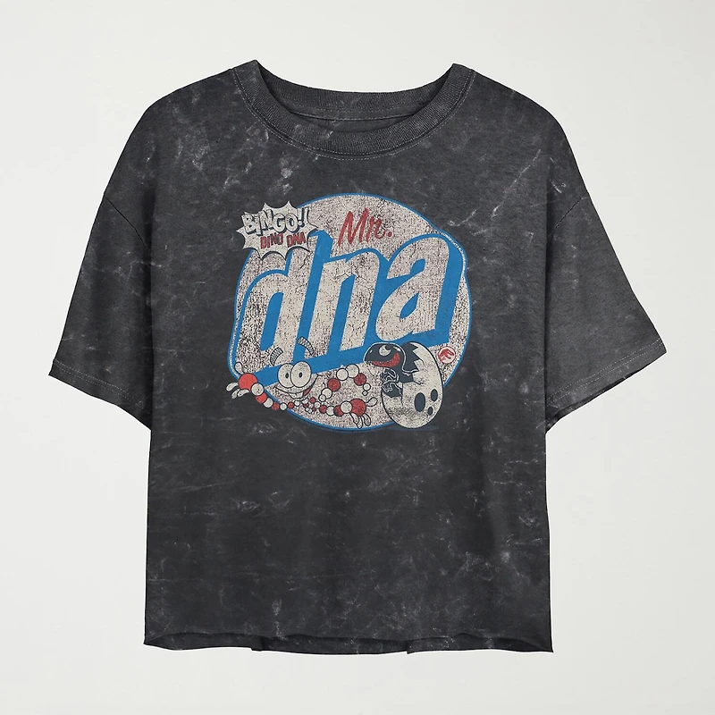 Jurassic World Mr Dna Tee Womens Juniors Crew Neck Short Sleeve Regular Fit Graphic T-Shirt