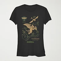 How To Train Your Dragon Tee Womens Juniors Crew Neck Short Sleeve Regular Fit Graphic T-Shirt