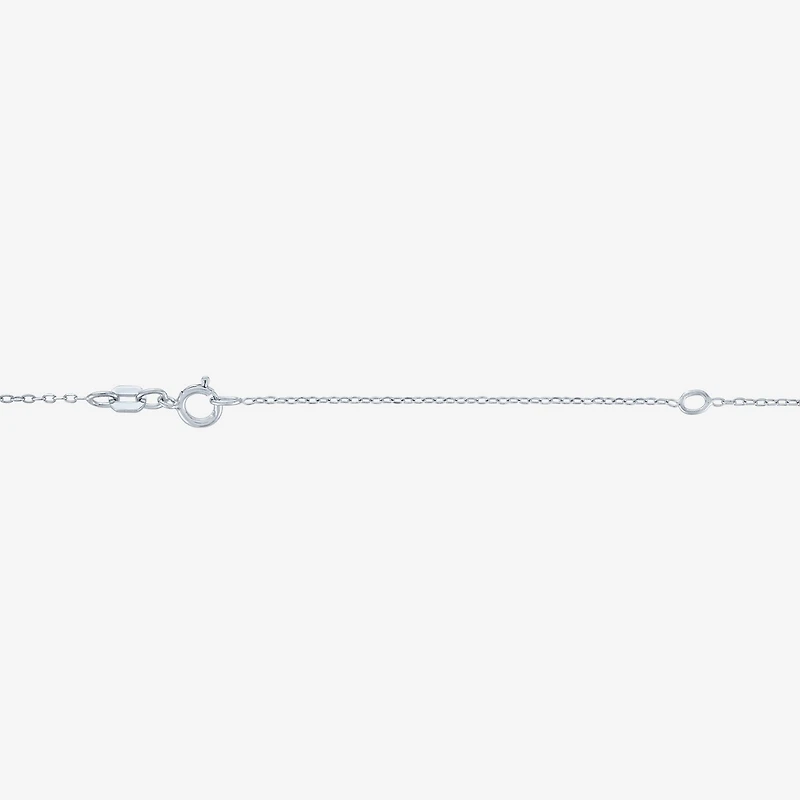 Gigi (Gh / Si2 I1) Womens 1/10 CT. T.W. Lab Grown White Diamond Sterling Silver 18 Inch Pendant Necklace