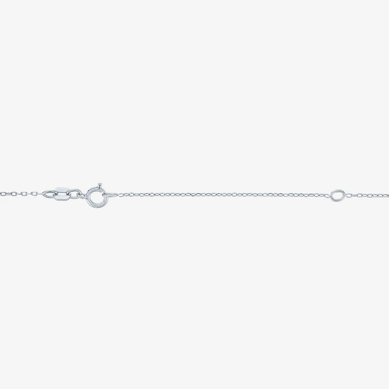 Mom (G-H / Si2-I1) Womens 1/10 CT. T.W. Lab Grown White Diamond Sterling Silver Heart 18 Inch Pendant Necklace
