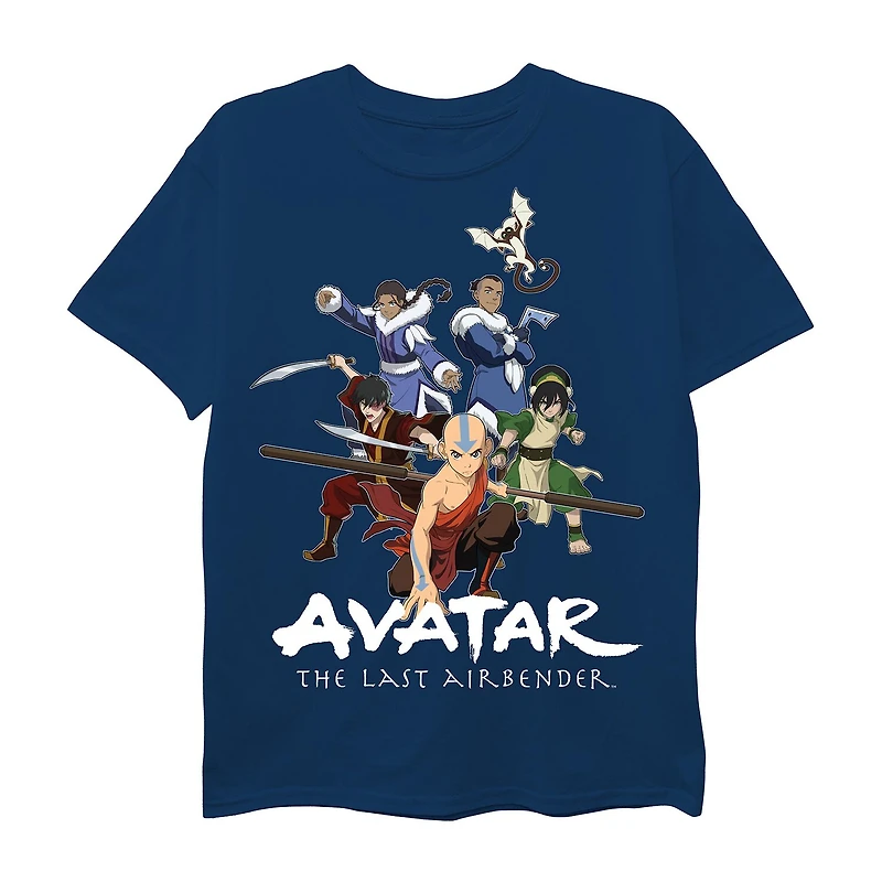 Little & Big Kid Boys Crew Neck Short Sleeve Regular Fit Avatar-The Last Airbender Graphic T-Shirt