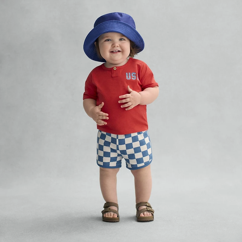 Stepping Stone Infant Boys Double Strap Footbed Sandal
