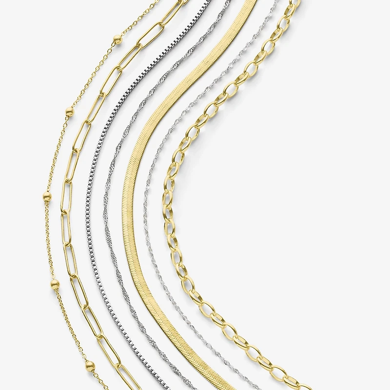 Silver Reflections Pure Over Brass 18-24" Chain Necklace