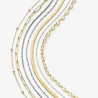 Silver Reflections Pure Over Brass 18-24" Chain Necklace