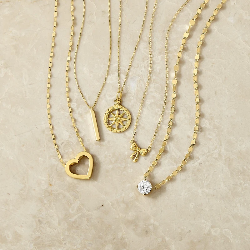 Silver Addiction Womens Lab Created White Cubic Zirconia 14K Gold Over Silver 18 Inch Pendant Necklace