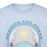 Roxy Big Kid Girls Crew Neck Short Sleeve Oversized Graphic T-Shirt