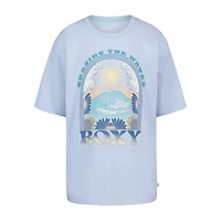 Roxy Big Kid Girls Crew Neck Short Sleeve Oversized Graphic T-Shirt
