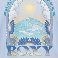 Roxy Big Kid Girls Crew Neck Short Sleeve Oversized Graphic T-Shirt