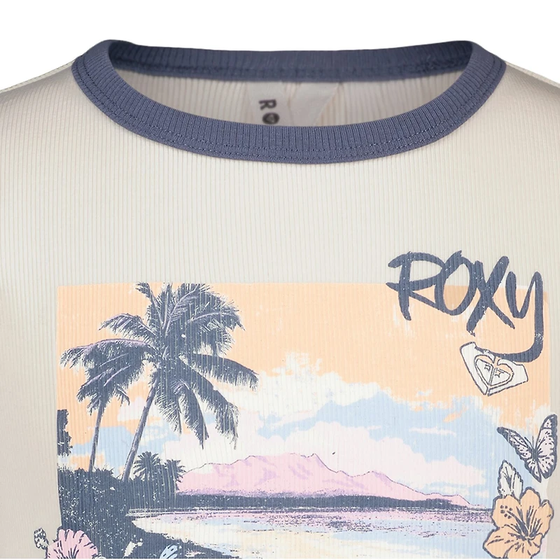 Roxy Big Kid Girls Crew Neck Short Sleeve Regular Fit Graphic T-Shirt