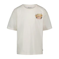 Roxy Big Kid Girls Crew Neck Short Sleeve Oversized Graphic T-Shirt